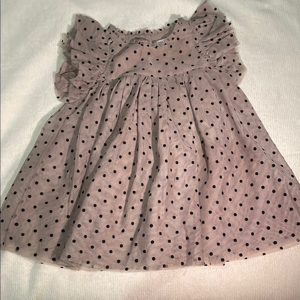 GAP Taupe Polka Dot Dress